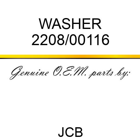 WASHER 2208/00116