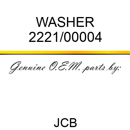 WASHER 2221/00004