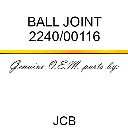 BALL JOINT 2240/00116