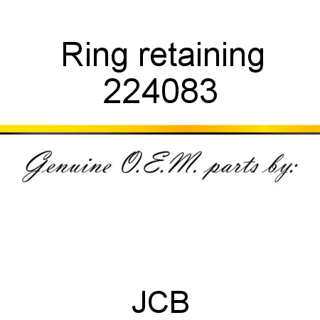 Ring, retaining 224083