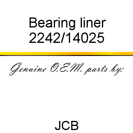 Bearing, liner 2242/14025