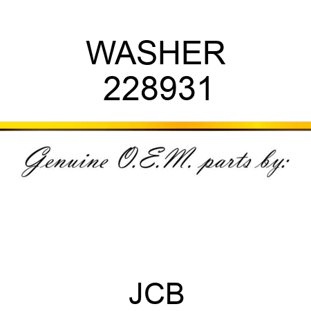 WASHER 228931