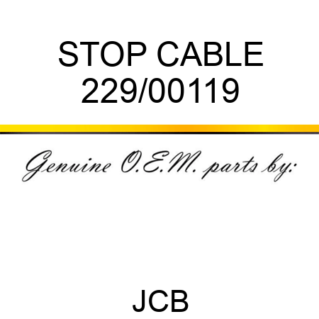 STOP CABLE 229/00119