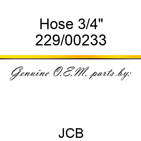 Hose 3/4