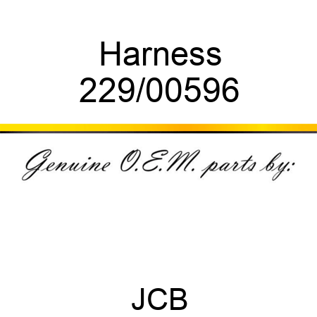 Harness 229/00596