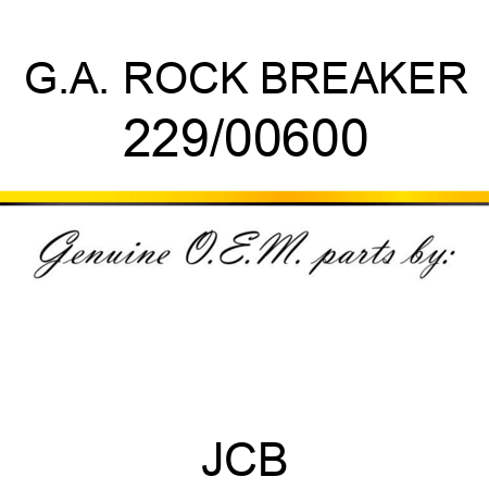 G.A. ROCK BREAKER 229/00600