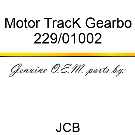 Motor TracK Gearbo 229/01002