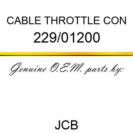 CABLE THROTTLE CON 229/01200