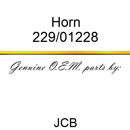 Horn 229/01228