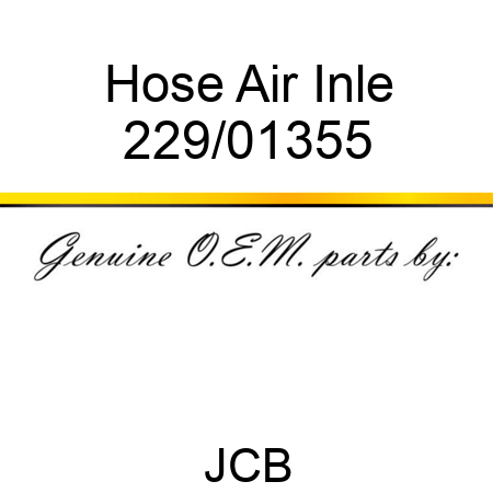 Hose Air Inle 229/01355