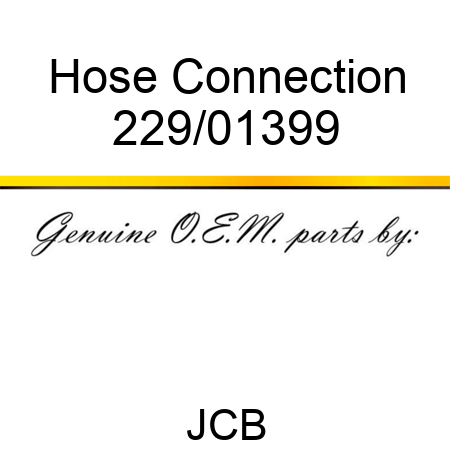 Hose Connection 229/01399