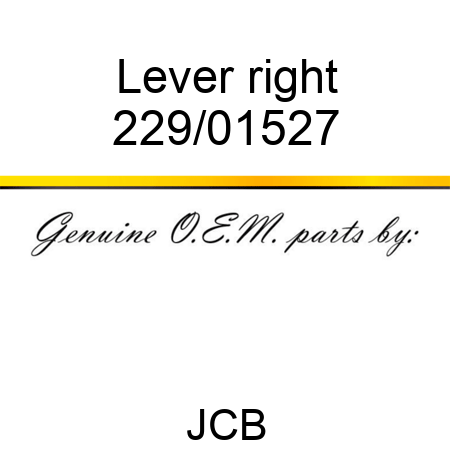Lever right 229/01527