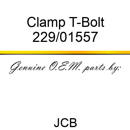 Clamp T-Bolt 229/01557