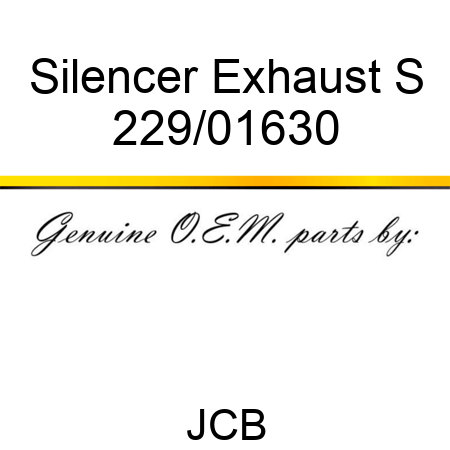 Silencer Exhaust S 229/01630