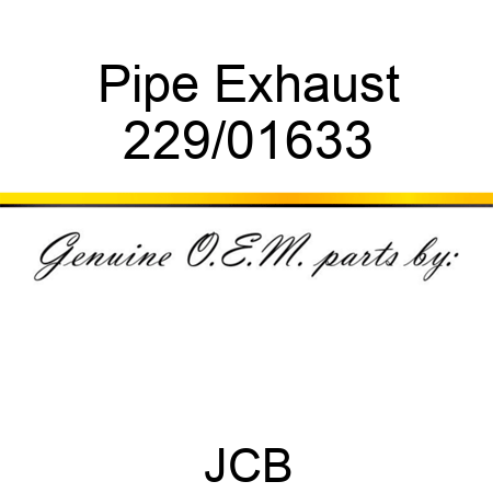 Pipe Exhaust 229/01633