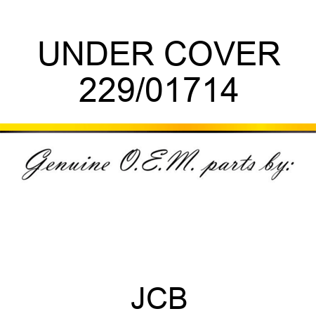 UNDER COVER 229/01714