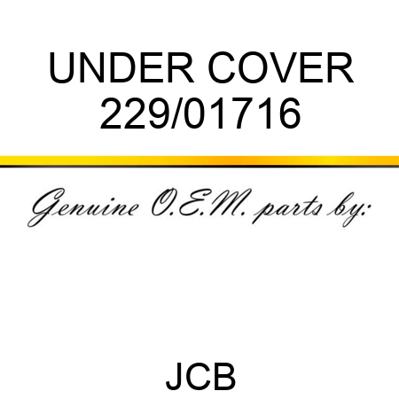 UNDER COVER 229/01716