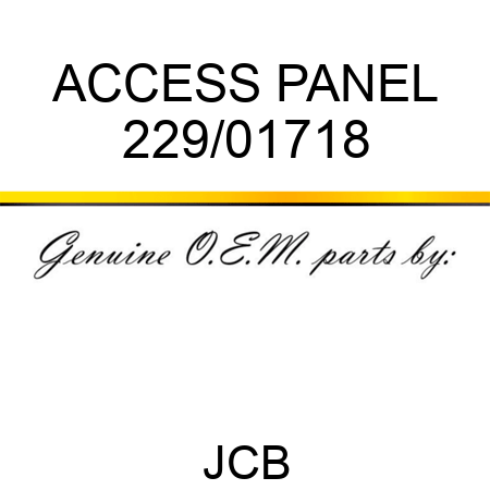 ACCESS PANEL 229/01718