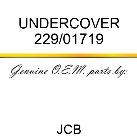 UNDERCOVER 229/01719