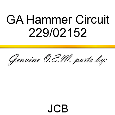 GA Hammer Circuit 229/02152