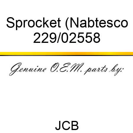 Sprocket (Nabtesco 229/02558