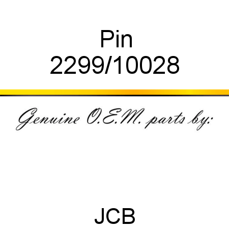 Pin 2299/10028