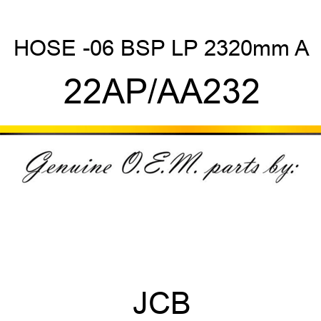 HOSE -06 BSP LP 2320mm A 22AP/AA232
