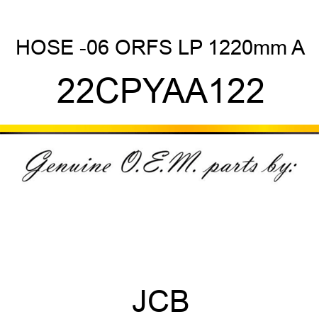 HOSE -06 ORFS LP 1220mm A 22CPYAA122