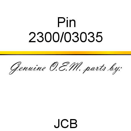 Pin 2300/03035