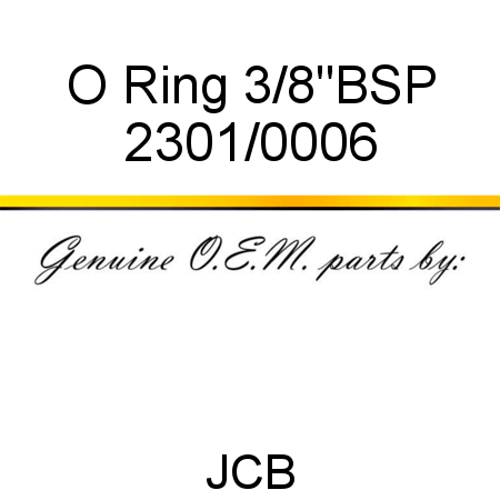 O Ring, 3/8