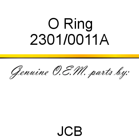 O Ring 2301/0011A