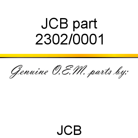 JCB part 2302/0001