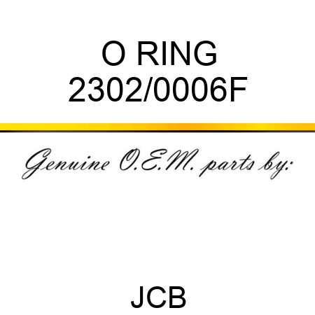 O RING 2302/0006F
