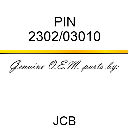 PIN 2302/03010