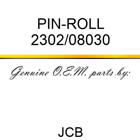 PIN-ROLL 2302/08030