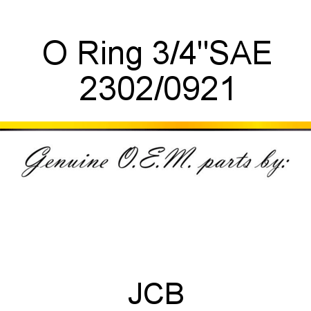 O Ring, 3/4