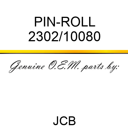 PIN-ROLL 2302/10080