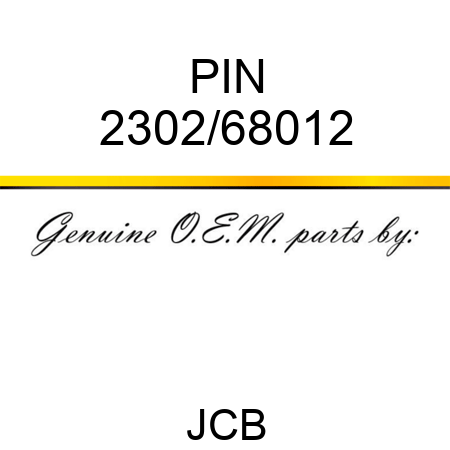 PIN 2302/68012