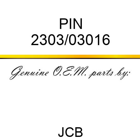 PIN 2303/03016