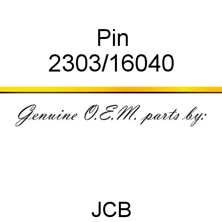 Pin 2303/16040