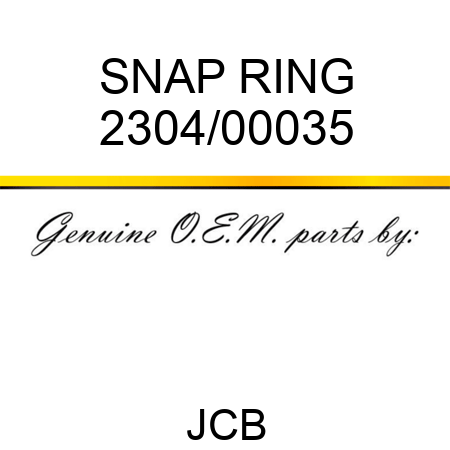 SNAP RING 2304/00035