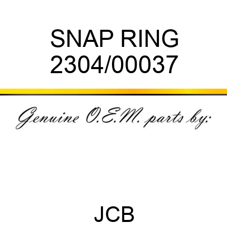 SNAP RING 2304/00037