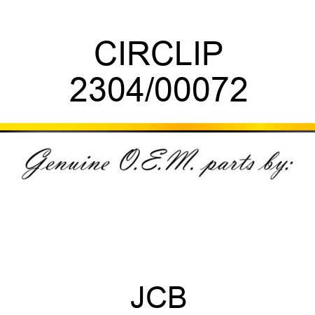 CIRCLIP 2304/00072