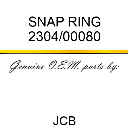 SNAP RING 2304/00080