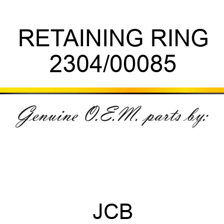 RETAINING RING 2304/00085