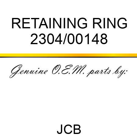 RETAINING RING 2304/00148