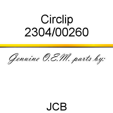Circlip 2304/00260