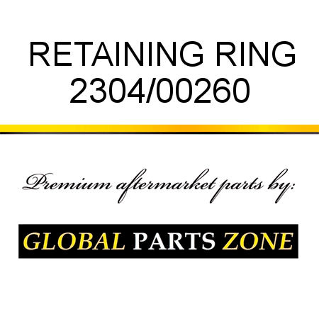 RETAINING RING 2304/00260