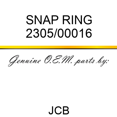 SNAP RING 2305/00016