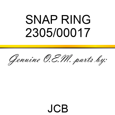 SNAP RING 2305/00017